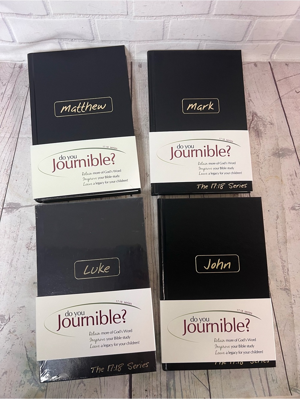 NEW Journible 17:18 Series Gospels Set Matthew Mark Luke John Bible Journal